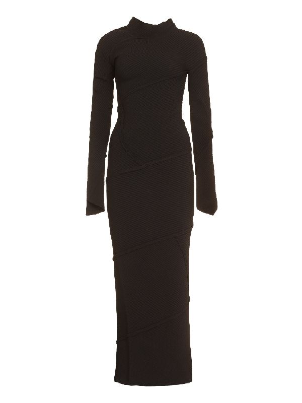 Spiral Rib Knit Maxi Dress