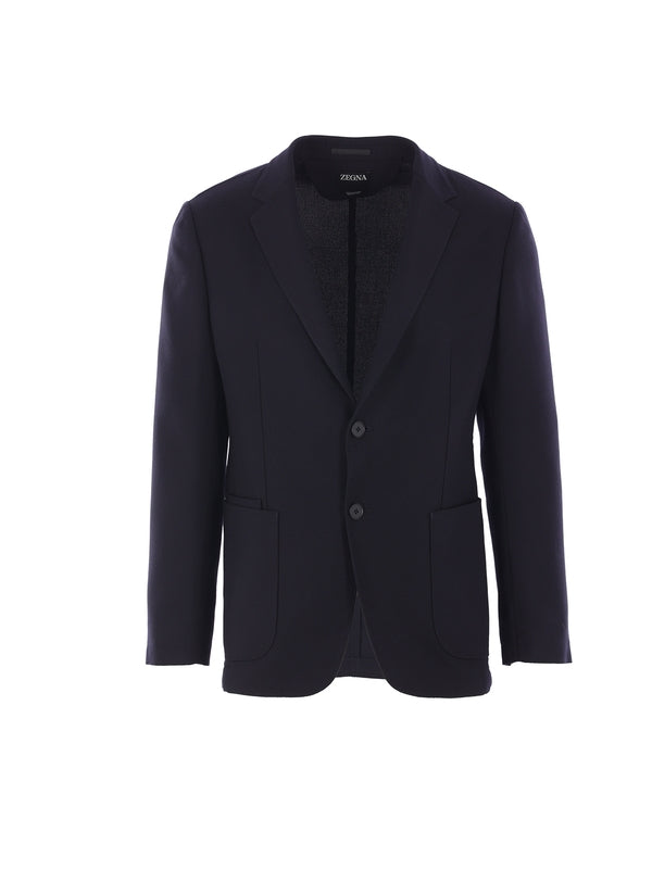 Z Zegna Navy Tailored Jackets
