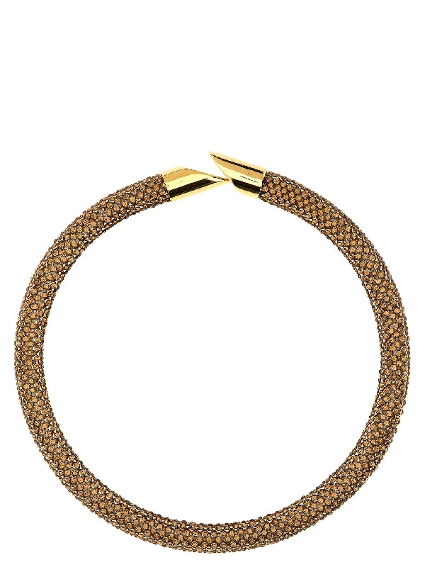 Crystal Pixel Goldtone
  Necklace