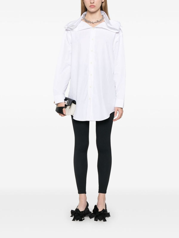 ドレープディテールコットンシャツ