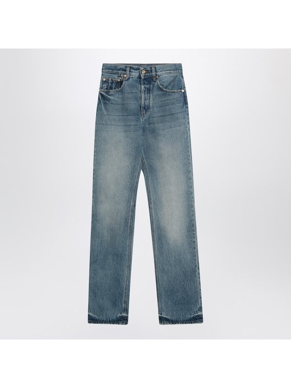 Back Logo Patch Denim Pants