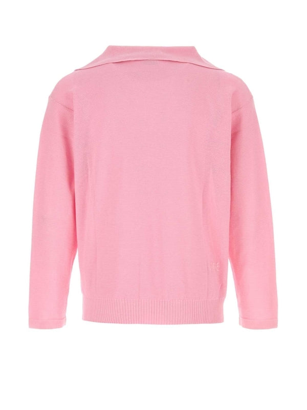 Pink Cotton Polo Knit