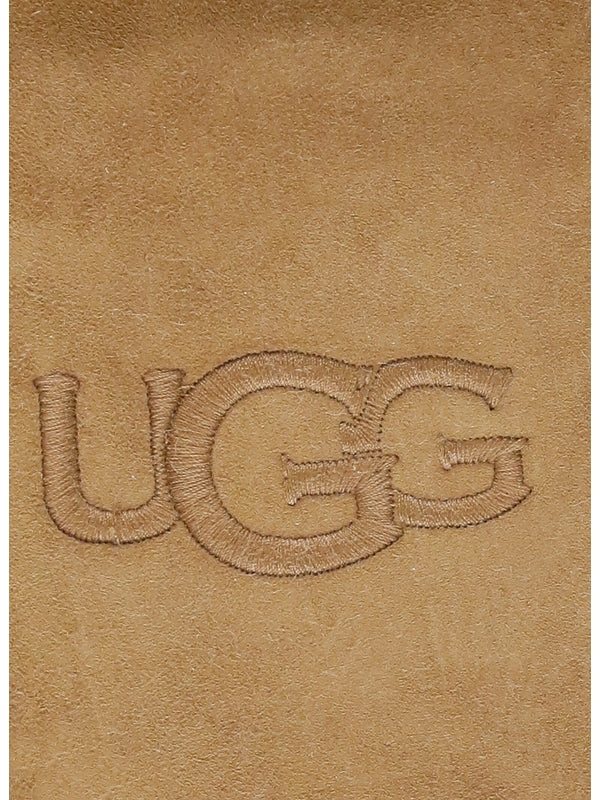 Ugg Beige Leather Gloves