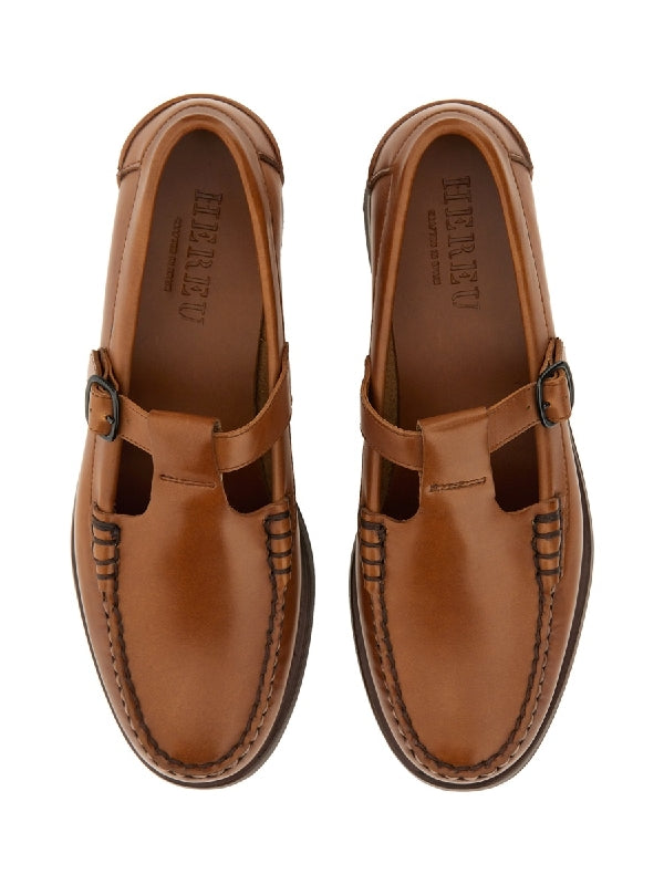 Alber Buckle Strap Leather Loafers