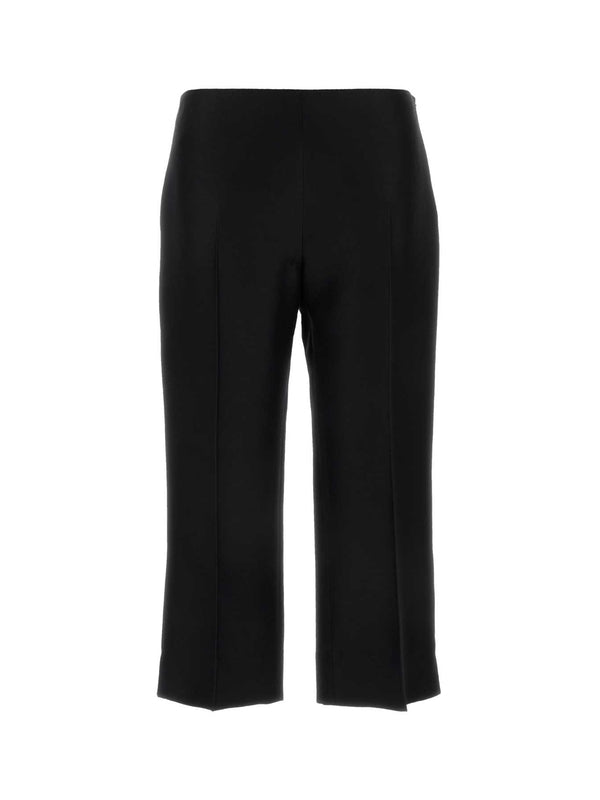 Wool Silk Cropped Pants