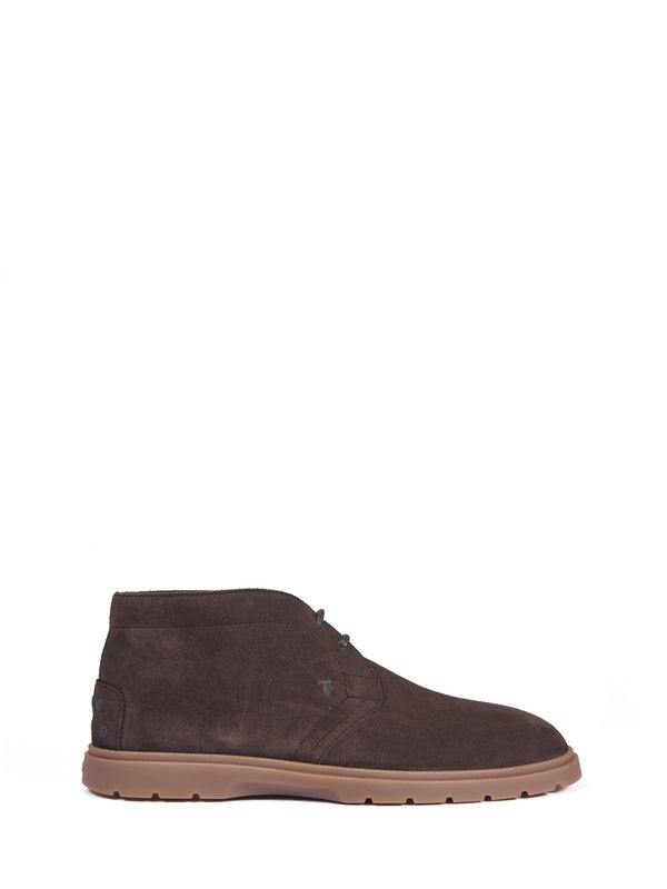 Logo Detail Suede Desert Boots