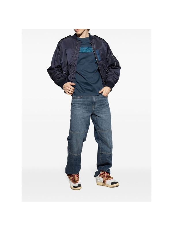 Tape Logo Printing Cotton
  T-Shirt