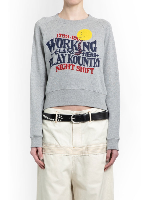 Lettering Logo Crop Sweatshirt