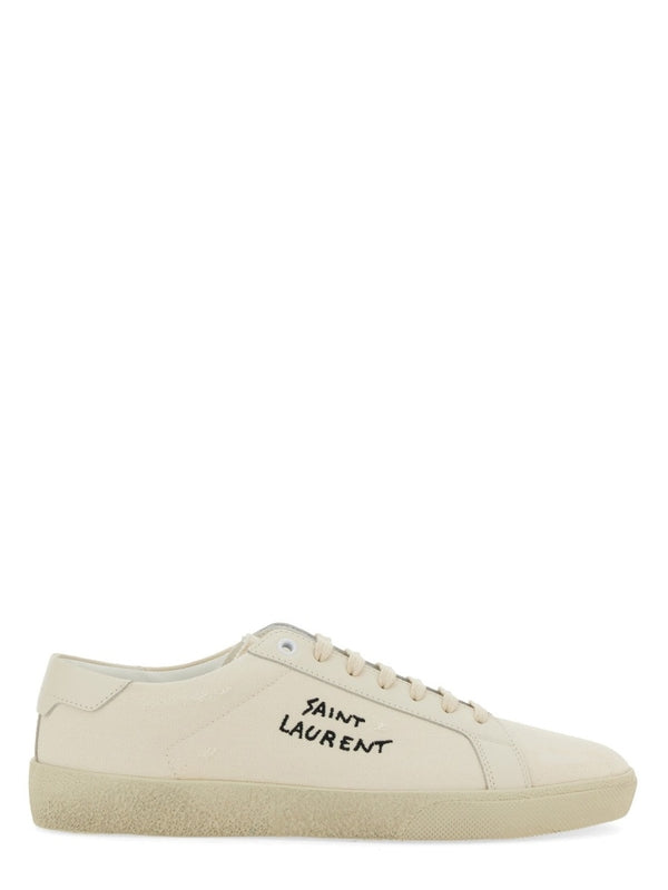Saint Laurent Beige Low Top Sneakers