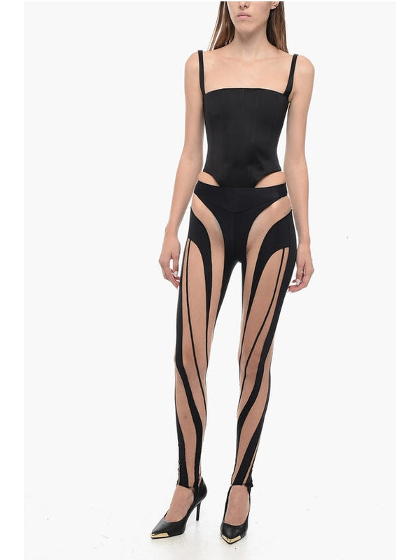 Cut-Out Sheer Detail Leggings