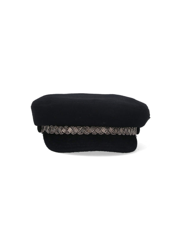 Rhinestone Decoration Cashmere Sailor Hat