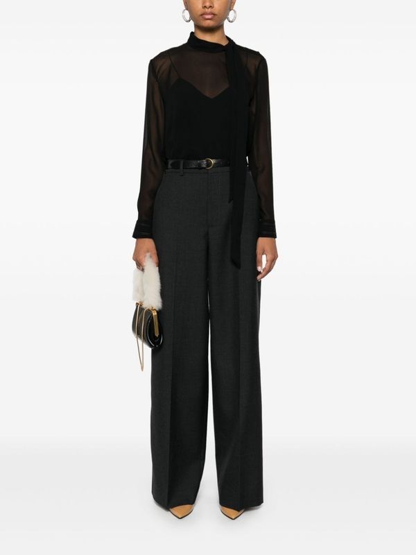 Wide Wool
  Tailored Pants