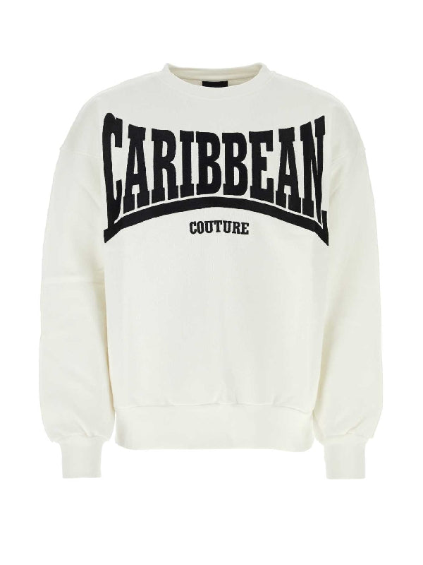 Slogan Printing Crewneck Sweatshirt