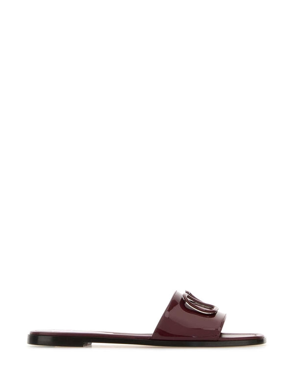 Valentino Burgundy Slides