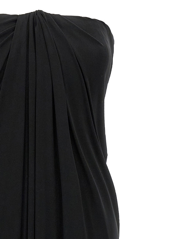 Drape Tube Top Long Dress