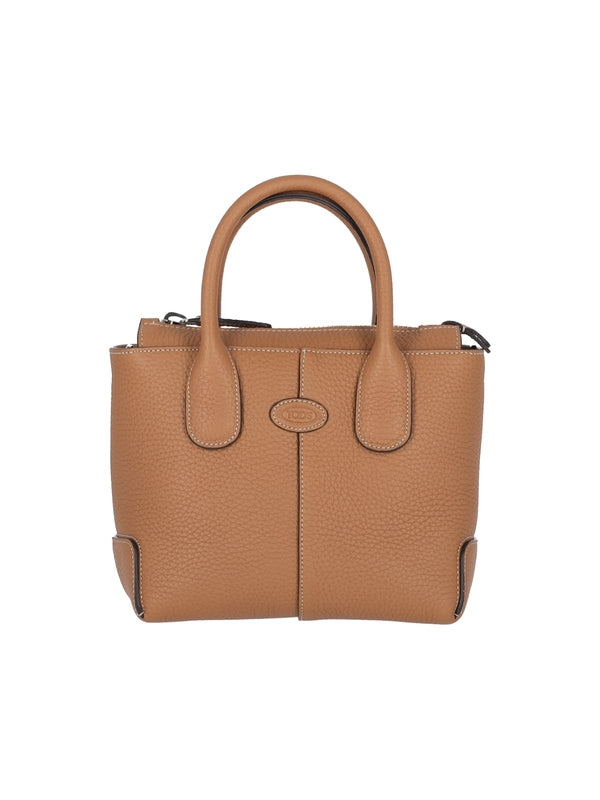 DI Logo Leather Tote Bag