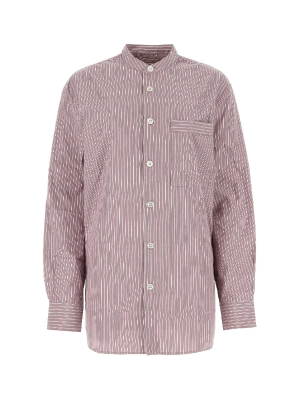 Birkenstock Band Collar Pinstripe Pajama
  Shirt