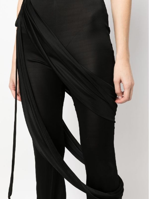 Drape Detail Viscose Pants