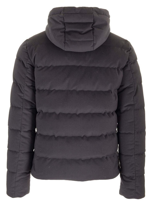 Blue Corduroy Down Padded Jacket