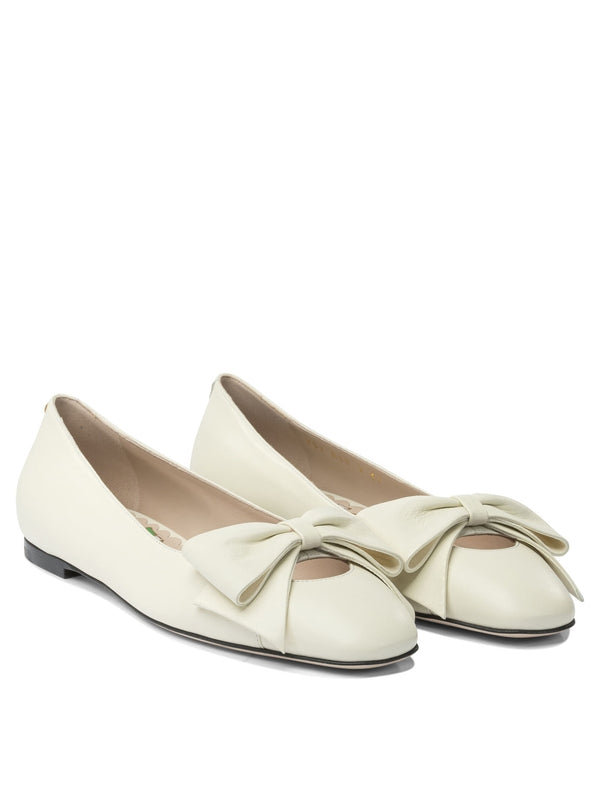 Valentino White Flat Shoes