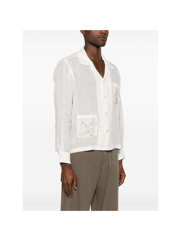 Embroidery Embossing Linen Shirt