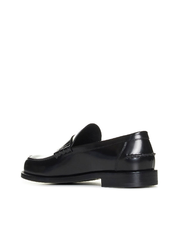 4g Logo Accent Leather Loafers