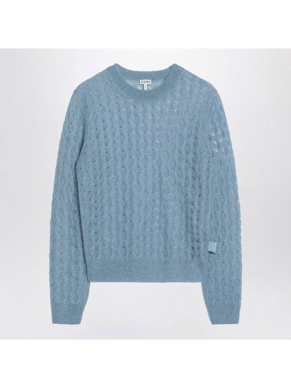 Perforated Wool Mohair Knit