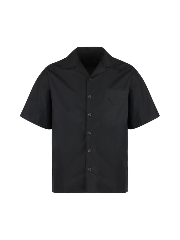 Triangle Patch Cotton Short-Sleeve Shirt