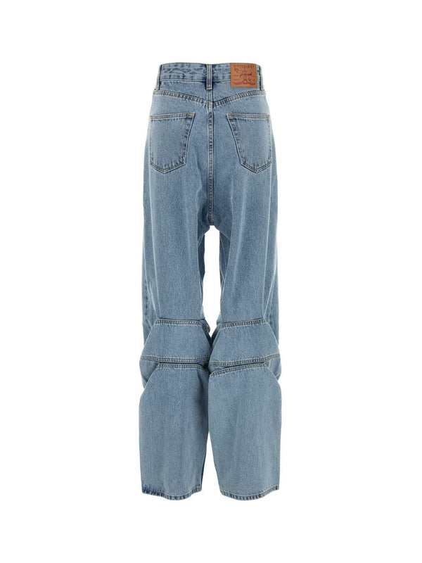 Drape Long Denim Pants