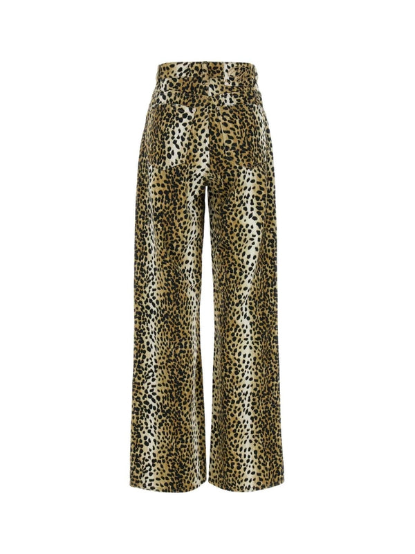 Leopard Pattern Cotton Pants