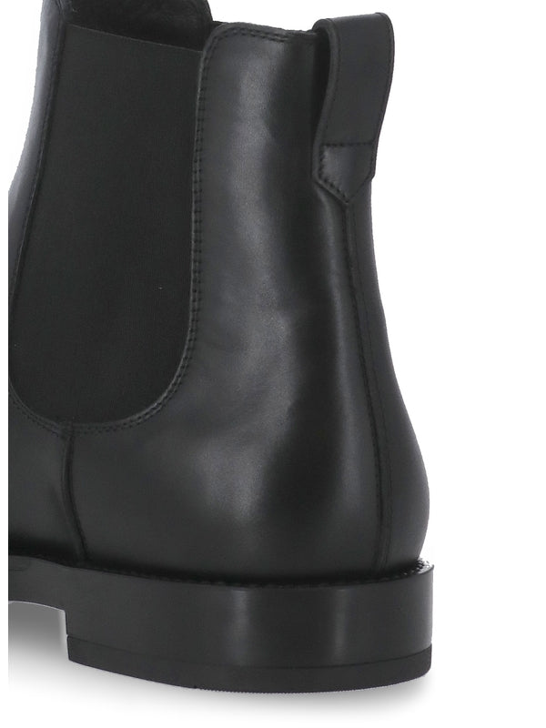 Black Leather Chelsea Boots