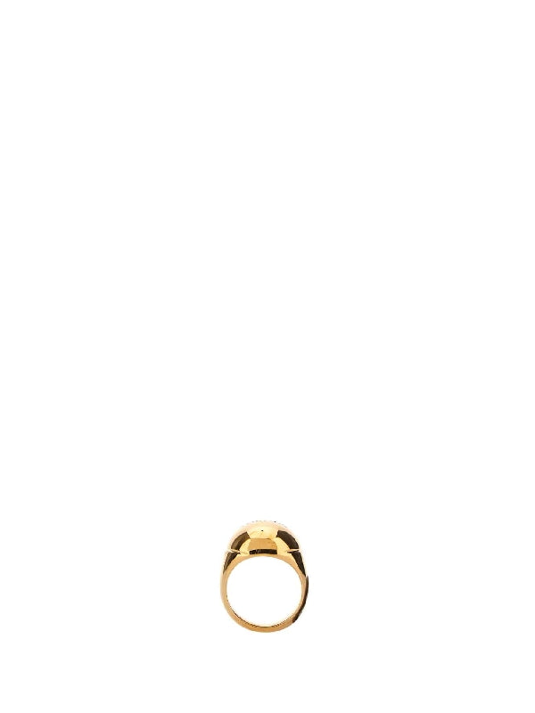 Engraved Logo Gold Ring