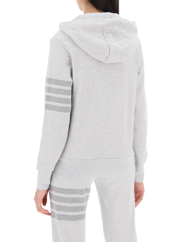 4-Bar Stripe Cotton Hooded Zip-up - Jente