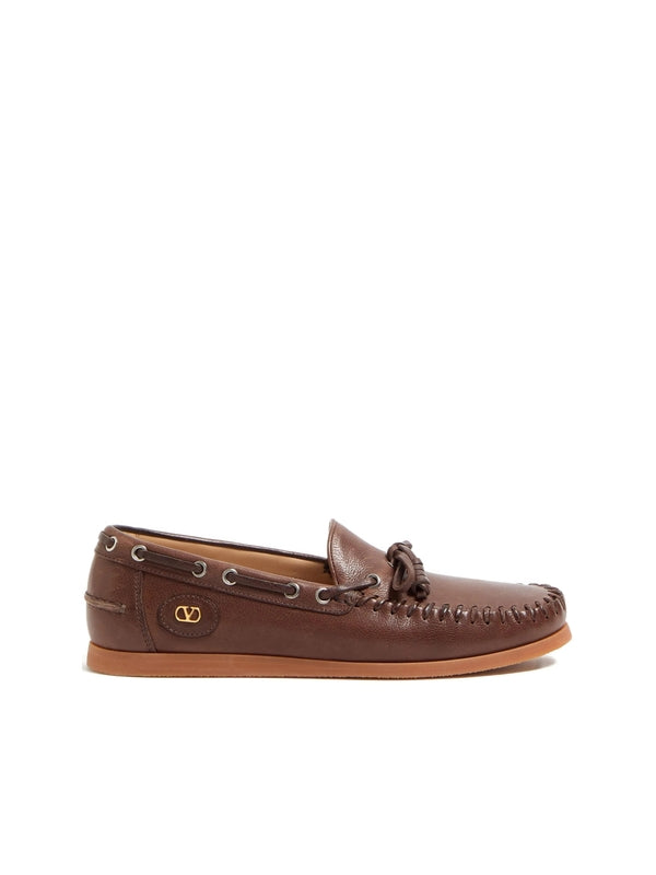 Valentino Brown Boat Shoes