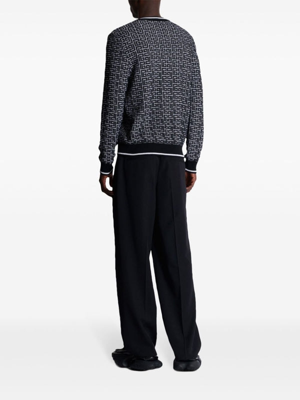 All-Over Logo Jacquard Wool Knit