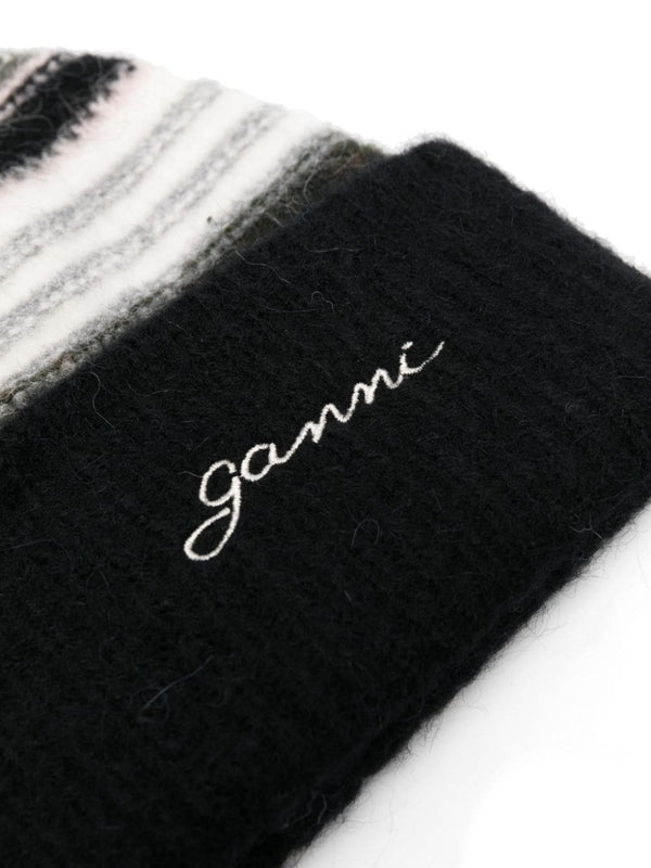 Logo Stripe Turn-Up Beanie