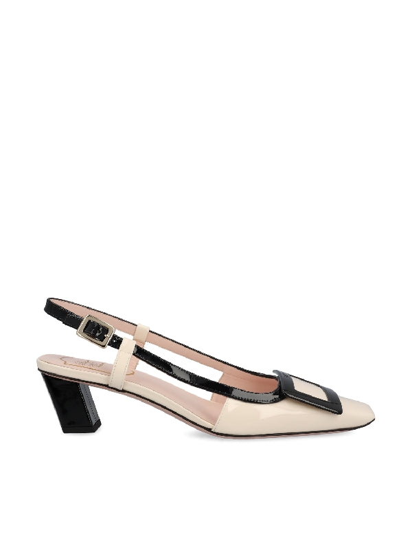 Belle Vivier Buckle Ornament Slingback Heels