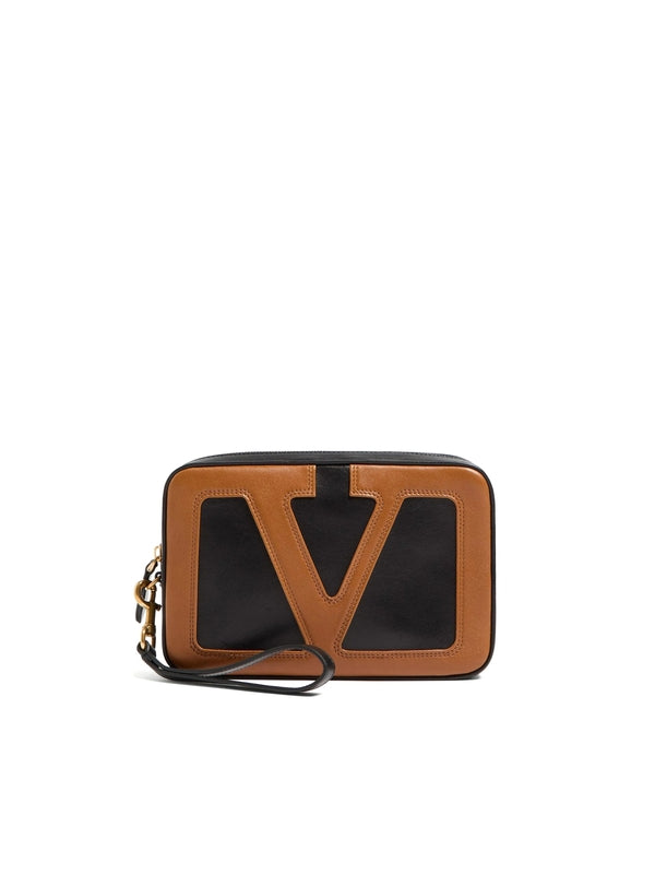 Valentino Black Brown Clutch Bags