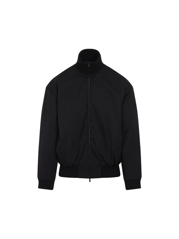 Back Logo Patch High Neck Zip-Up Track Jacket