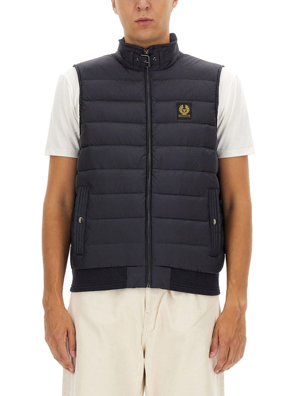 Logo Patch Nylon Puffer Vest