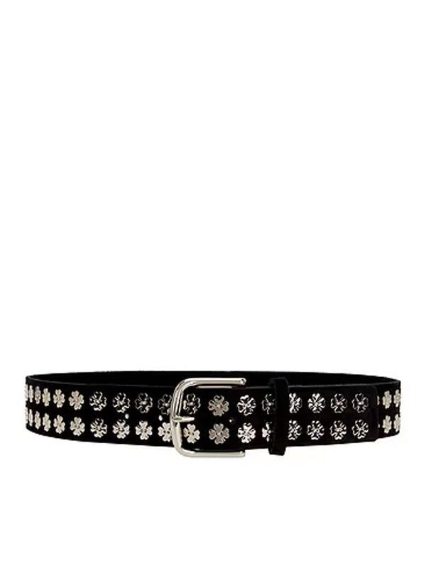 Clover Stud Leather Belt