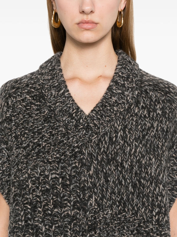 Mouline Wool Knit Vest