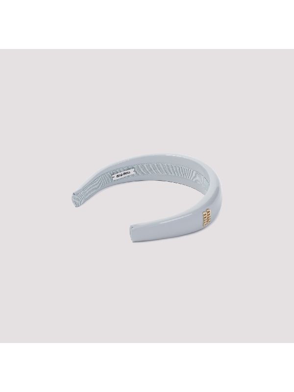 Metal Logo Leather Hair Band