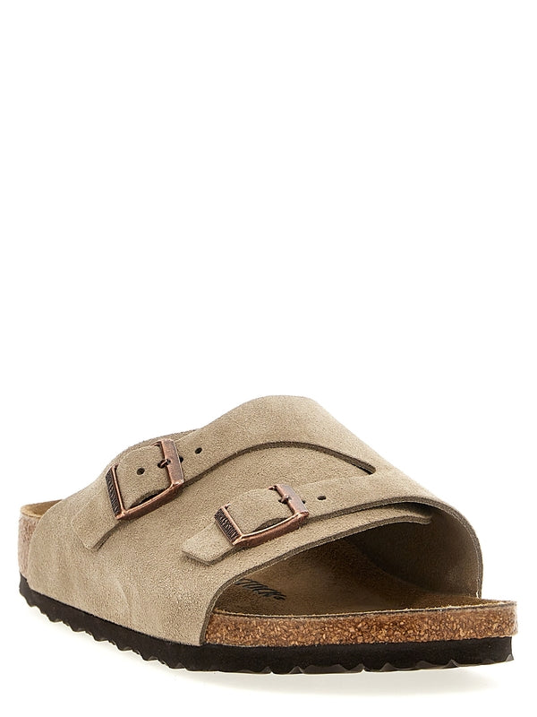 Zurich Double
  Buckle Suede Sandals