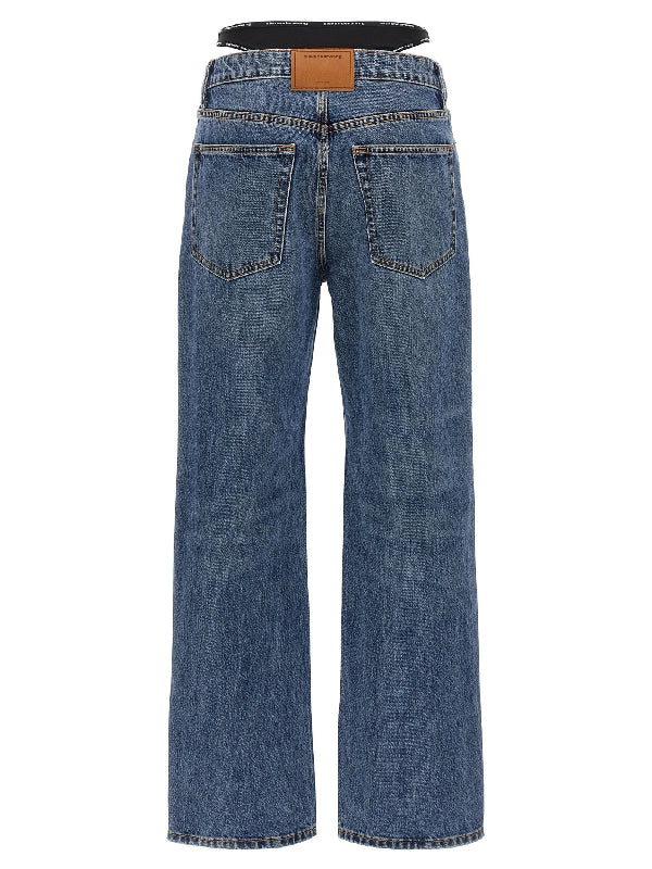 Brief Layered
  Denim Pants