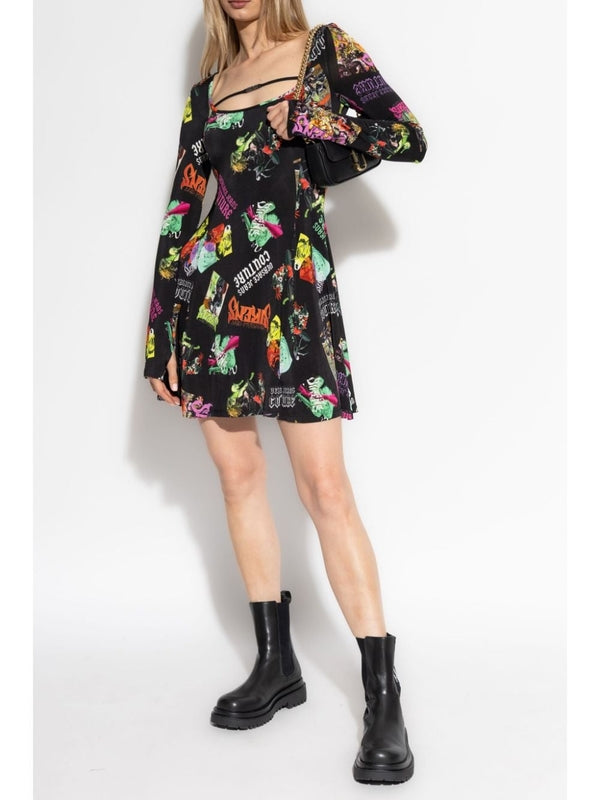 Allover Print Mini Dress