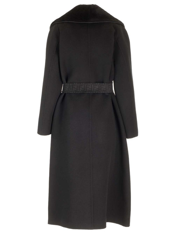 Wool Silk Belt Coat