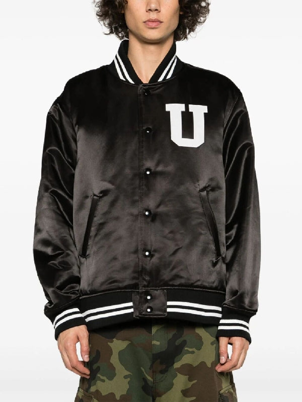 Graphic Printing Varsity Bomber
  Jacket