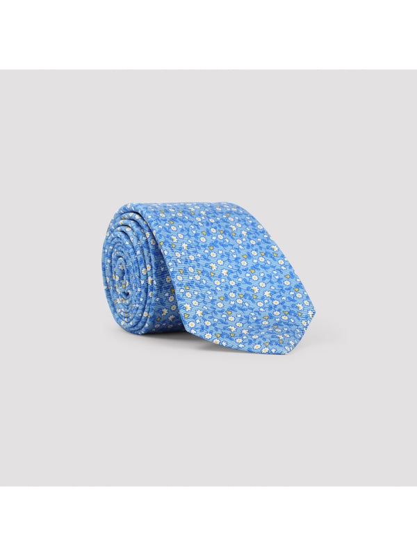 Flower Pattern Silk Tie