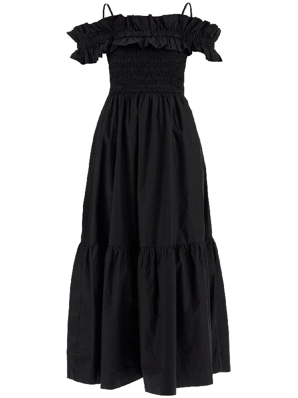 Ruffle Off-shoulder Cotton Dress - Jente